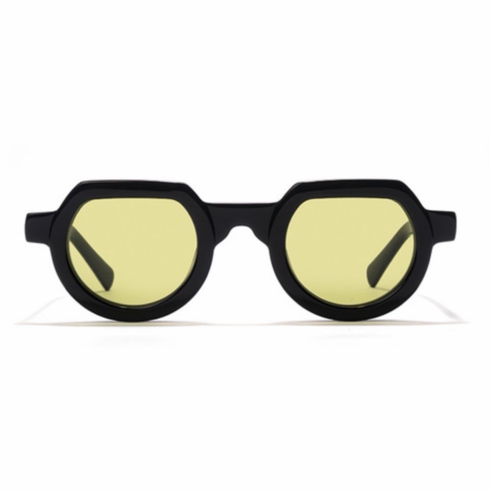 BRAIN DEAD • Black/Yellow Tani Post Modern Primitive Prescription Sunglasses